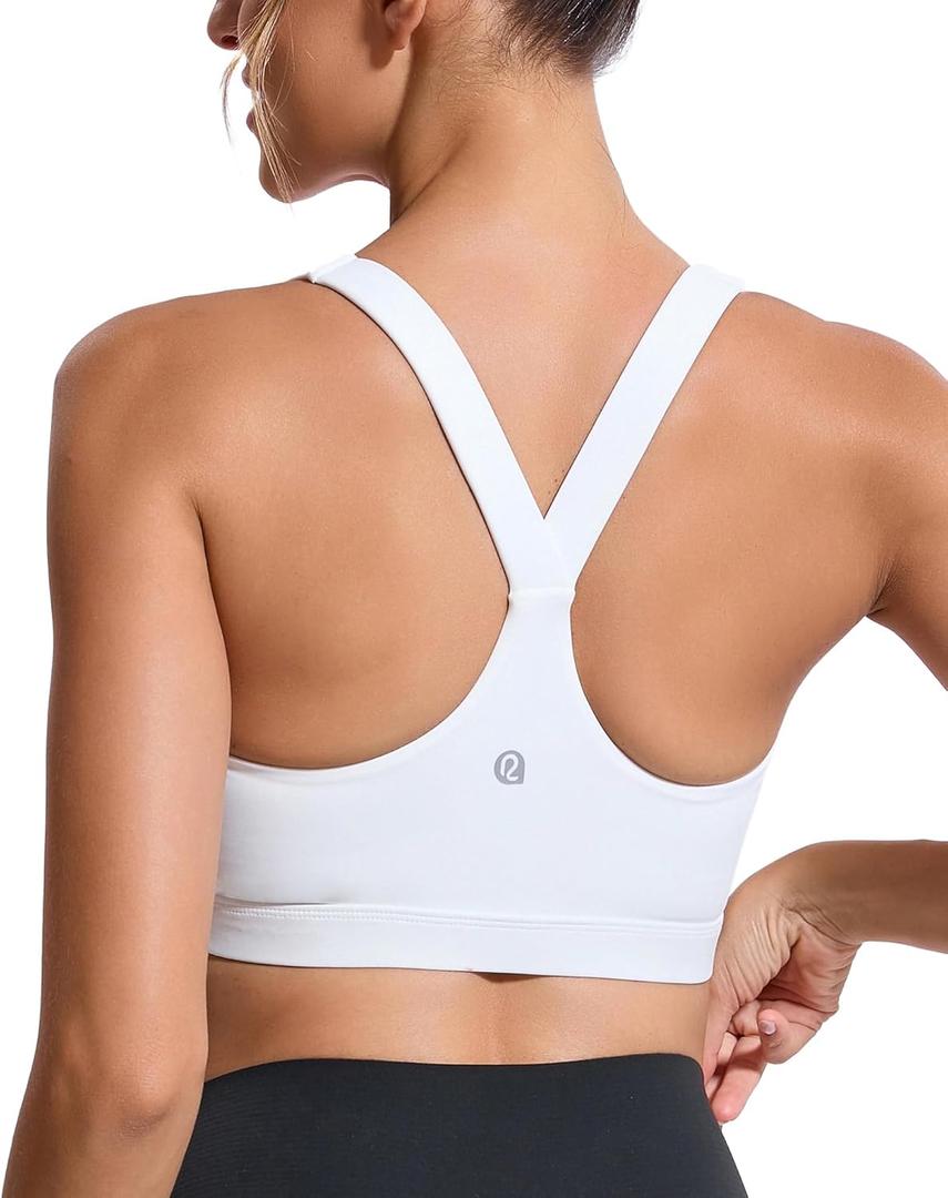RUNNING GIRL Sports Bras for Women High Support,Racerback High Impact Sports Bra Moulded Cup Workout Bra Push up (Small)