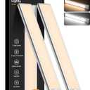 Gritin 10.2inch Under Cabinet Lighting Rechargeable 2 Pack- 3 Color Temps&5 Level Brightness, Super Bright, 4 Modes, Motion Sensor, Long Lasting - Easy Installation Magnetic Under Closet Lights (Silver)