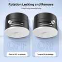 CreaDream Vacuum Magnetic Suction Car Phone Holder, 2025 Upgraded Foldable Suction Cup Phone Mount Stand with 360 Rotation, Car Accessories for All Smartphones, for Shower/Car/Mirror/Smooth Surface