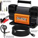 ALL-TOP Dual Cylinder Air Compressor with Digital Pressure Gauge Tire Inflator Kit, 12V Portable Inflator 12.35ft/Min, Offroad Air Pump for Truck Tires, Heavy Duty Max 150 PSI for 4x4 Vehicle & RV