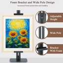 Adjustable Tabletop Easel Stand, Adjustable Metal Picture Frame Holder Stand for Display Up to 24" H, Desktop Art Display Stand for Painting, Photos, Canvas, Signs, Books
