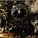 YYNXSY 10X8FT Happy New Year Backdrop Black and Gold Photography Background Cheers to The New Year Count Down Eve Party Backdrop Decoration Supplies Photo Booth Props YY-11503