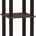 FURINNO Turn-S-Tube 5-Tier Corner Square Rack Display Shelf, Walnut/Brown