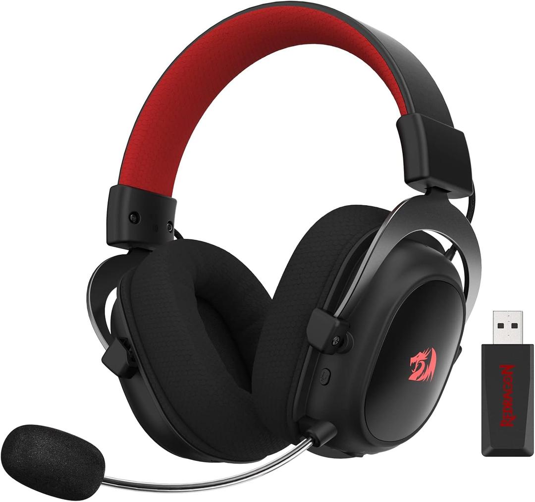 Redragon H510 PRO 3-Mode RGB Gaming Headset - 7.1 Surround Sound - 53MM Audio Drivers in Memory Foam Ear Pads w/Durable Fabric Cover- Multi Platforms Headphone - USB Powered for PC/PS4/NS