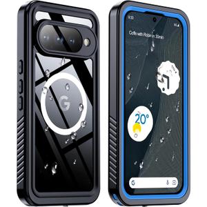 ANTSHARE for Google Pixel 11 Pro XL Case IP68 Waterproof, Blue/Clear