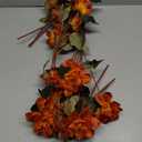 Uieke 6PCS Artificial Daisy Mums Flowers with Stem, Burnt Orange Silk Flowers Arrangement for Home Party Fall Wedding Bouquet Thanksgiving Table Centerpieces Decor (Vintage Terracotta) (Caramel)