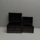 Tosnail 2 Pack Decorative Book Boxes Wooden Antique Book Decorations Vintage Storage Box