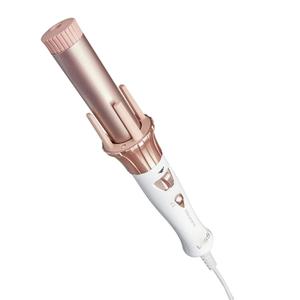 KISS Instawave 101 Automatic Curler - Rotating Curling Iron, 1.25 Inch Pearl Ceramic Tourmaline Barrel Heats Up to 400, 2 Directional Spinner, Rose Gold Finish, 1.14 Lbs.