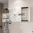 Unique Accountant Style Simple Decorative Silent Wall Clock, Artificial Wall Clock, Suitable for Living Room, Office and Home Decoration
