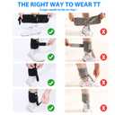 Adjustable Drop Foot Brace Foot Up AFO Brace Unisex Fits for Right/Left Foot Orthosis Ankle Brace Support, Improve Walking Gait, Effective Relieve Pain for Achilles Tendon (Black), 1 Count, One Size