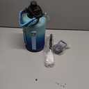 Insulated Water Bottle | Thickened Stainless Steel Vacuum Metal | Portable Sports Half Gallon Large Water Jug for Gym and Hiking with Straw, Carrier Bag, Handle Strap | BPA-Free 64 oz (Gradient Blue)