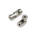 2 x 3mm to 3mm Rotatable Universal Steering Joint Shaft Coupling Connector L23x D9 with Screws with Wrench, 4pcs/Pack (Size: 3mm to 3mm)