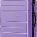 KYME Large Suitcases with Wheels Hardshell 28 Inch Luggage TSA Approved Big Checked Luggage Durable Travel Rolling Suitcase for Women Lt Purple