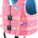 Pottwal Swim Vest for Kids - Swim Jacket for 1-2 Years (24-33LBS) - Buoyancy Aid Made of Neoprene & EPE - with Adjustable Crotch Strap