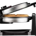 Chefman Rotating Belgian Waffle Maker, 180° Flip Iron w/ NonStick Plates, Adjustable Timer, Locking Lid, & Drip Plate, Space Saving Storage, MessFree Breakfast, Stainless Steel/Black