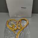 Yookeer 2 Pieces Islamic Wall Art Decor for Living Room Ramadan Muslim Gift Allah Mohammad Calligraphy Wall Indoor Decor Wooden Islamic Art for Eid al Fitr Home Bedroom (Gold)