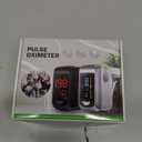 Fingertip Pulse Oximeter Blood Oxygen Monitor Pulse Ox, Heart Rate and Fast Spo2 Reading Oxygen Meter with OLED Screen Included Batteries and Lanyard (Black)