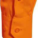 DELCARINO Men's Long Sleeve Button Up Shirts Solid Slim Fit Casual Business Formal Dress Shirt (Orange, XL)