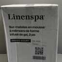 LINENSPA Memory Foam Mattress Topper - 2 Inch Gel Infused Memory Foam - Plush Feel - Cooling and Pressure Relieving - CertiPUR Certified - Dorm Room Essentials - Short Queen Size