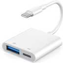 USB C to USB Camera Adapter for iPhone 16,Portable USB C Male to Female USB OTG with Fast Charging Port for iPhone 16/16 Pro/16 Pro Max/15/15 Pro/15 Pro Max,iPad Pro to USB Flash Drive/Keyboard/Mouse