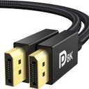 IVANKY 8K DisplayPort Cable 1.4, VESA Certified DP Cable 6.6ft (8K60Hz, 4K144Hz, 2K240Hz)HBR3 Support 32.4Gbps, HDR, HDCP 2.2, FreeSync G-Sync, Braided Display Port for Gaming Monitor, Graphics, PC (Black)