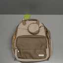 KeaBabies Diaper Bag Backpack - Small Multifunctional Travel Diaper Back Packs, Maternity Baby Changing Bags, 12L Capacity, PU Leather, Waterproof, Unisex, Nappy Changing Pad (Latte, Small)