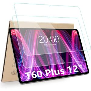 2-Pack Screen Protector Compatible with TECLAST T60Plus 12 inch Tablet, [HD Clarity] [9 Hardness] [Anti-Scratch] Tempered Glass