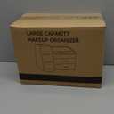 Makeup Organizer with Drawers,Large Capacity Countertop Organizer for Vanity,Bathroom and Bedroom Desk Cosmetics Organizer,Easy To Storage Skincare,Brushes,Lotions,Lipstick (Red and Cream)