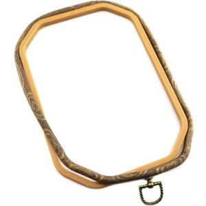 Longdex Embroidery Hoop 18x26cm Octangle Bulk Imitated Wood Cross Stitch Hoop Embroidery Sets (Octangle 7.1x10.2 Inch)