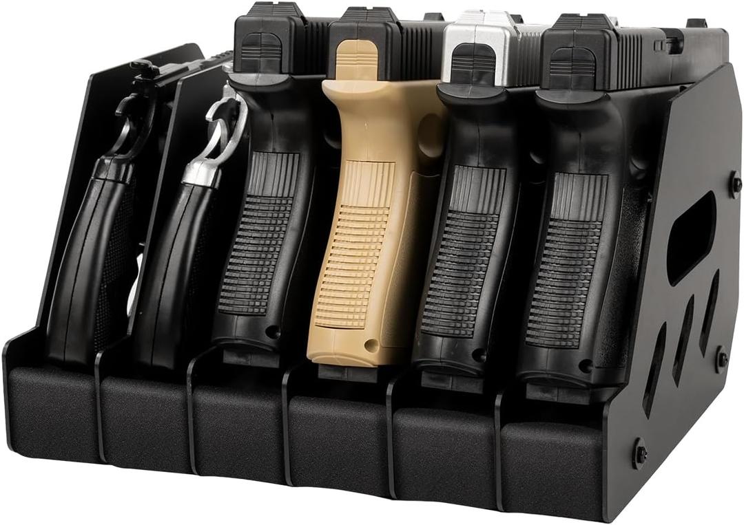 6 Slots Pistol Rack for Safe, Foam Pistol Holder Safe Organizer, Handgun Stand Storage Rack, Guns Cabinet Accessories