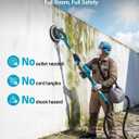 SEESII Cordless Drywall Sander with Vacuum,900W 1900RPM 2x4.0Ah Battery,Popcorn Ceiling Remover Tool,Brushless Low Noise Variable Speed,Wall Sander for Painting Prep,Foldable Telescopic,LED,12 Discs
