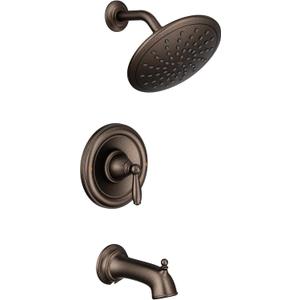Moen Brantford Oil Rubbed Bronze Posi-Temp Tub and Shower Trim Kit, Including 8-Inch Eco-Performance Rainshower, Shower Lever, and Tub Spout, Valve Required, T2253EPORB