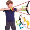 2 Pack Water Balloon Launcher Slingshots Large Summer Balloon Slingshots Outdoor Launcher Play Toy Portable Party Gift for Kid Adult Backyard Beach Pool Water Game(Black White)