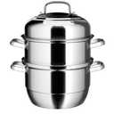 VENTION 3 Tier Steamer Pot Stainless Steel 28cm, Induction Steamer for Cooking, 11 Inch Steam Pot for Dumpling