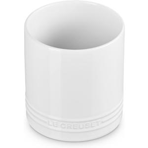 Le Creuset Stoneware Signature Straight Wall Utensil Crock, 1 qt., White