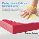 IPYNBAP Outdoor Cushions for Patio Furniture,Outdoor Seat Cushion Set 24 x 24 x 5.75 Inch,Waterproof & Fade Resistant Outdoor Chair Cushions,Deep Patio Chair Cushion with Removable Cover,Burgundy