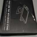 Acacia Wood Couch Arm Tray with 360Phone Holder,Folding Sofa Armrest Tray,Couch Arm Table Clip-On Couch Desk for Drinks,Snacks,Phone,Remote Control