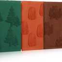 3 Pcs Green 3D Xmas Tree Jacquard Christmas Hand Towels Gift for Bathroom Christmas Tree Turkey Fall Pumpkin Hand Towels Cotton Absorbent Decorative Kitchen Towel Bath Towel Gift