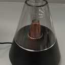 Essential Oil Diffuser, Modern Style Aromatherapy Aroma Diffusers with Candle Light, Fragrance Ultrasonic Cool Mist Humidifier, Remote Control, Auto Shut-Off, for Home Living Room Office (Black+adapter)