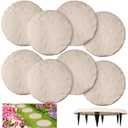 8 Pcs Garden Stepping Stones with Ground Stake Down Rubber Stepping Stones Outdoor 15.5'' Paving Garden Step Stones Decorative Walking Stones for Path Patio Lawn Yard Garden Pathway Pavers