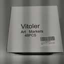 Vitoler Alcohol Markers 48 Colors,Dual Tip Coloring Markers,Chisel & Fine Tip for Book Painting,Art Marker Set for Card Making Art Supplies