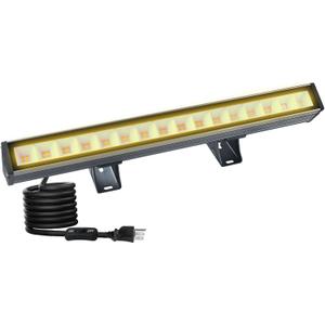 Warm White Wall Washer Light 17 Inch 2 Pack, 3000K Patio Flood Light 48W, IP66 Outdoor Bar Light for Landscape, Church, Yard, Garden, Building