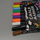 Window Chalk Markers for Glass Washable, 10 Colors Jumbo Liquid Chalk Marker with 10mm 3 in 1 Nib Thick Wide Tips, Big Chalkboard Markers, Car Paint Pen for Auto, Bistro, Mirror, Poster, Blackboards