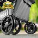 Folding Shopping Cart for Groceries, 80lbs Collapsible Grocery Cart with Removable Basket and Swivel Wheels, One-Hand Fold, Portable Personal Stroller Shopping Carts