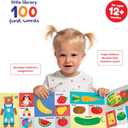 Little Library 100 First Words Picture Books - Includes 2 fold-Out Accordion Books and an Educational Guide for Parents to Promote Learning and Speech, for Babies and Toddlers 12 Months and up
