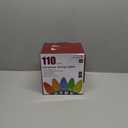 Minetom C9 Christmas Lights Outdoor, 72 FT 110 LED C9 String Lights, 8 Modes & Timer Connectable Waterproof for Christmas Tree Light Indoor Outdoor Roofline Patio Outside Yard Xmas Decor, White