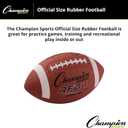 Champion Sports Rubber Football Durable All-Weather Ball for Pee Wee to Official Sizes, Indoor & Outdoor Play
