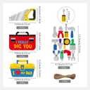 Cinrobiye 24 Set Fathers Day Craft Kits Fathers Day DIY Hanging Ornament Crafts Making Crafting Tool Box Sign Art Kit Gifts for Dad Home School Classroom Activities Party Favors Supplies Decor