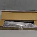 2 Pack 28-48 inch Black Metal Wall Mounted Curtain Rod Set with Brackets, 5/8" Adjustable Small Curtain Rods for Bedroom, Kitchen, Living Room, Grommet Curtains