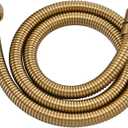 39 Inches High Pressure Bidet Hose Short Gold Shower Hose Extra Long 304 Stainless Steel Rv Hand Held Showerhead Hoses, Anti Winding Interface Shower Faucet Hoses Replacement